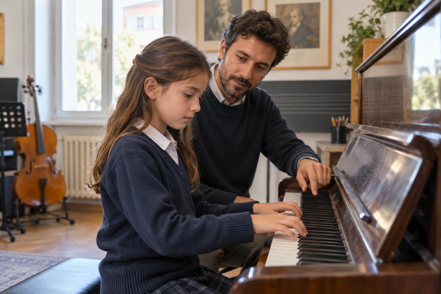 Lezione individuale di pianoforte per bambini
